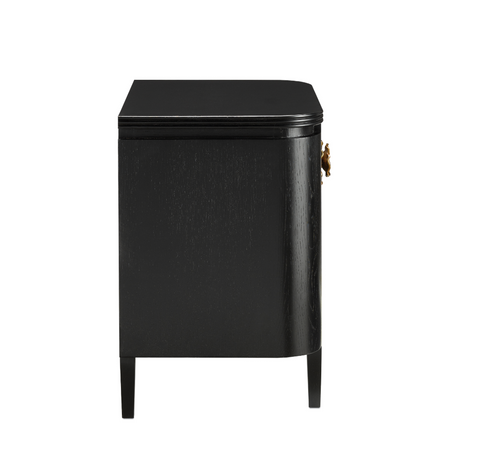 Braillen Black Nightstand by Currey and Company