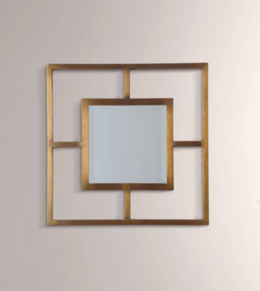 Port 68 Cairo Brass Open Frame Mirror