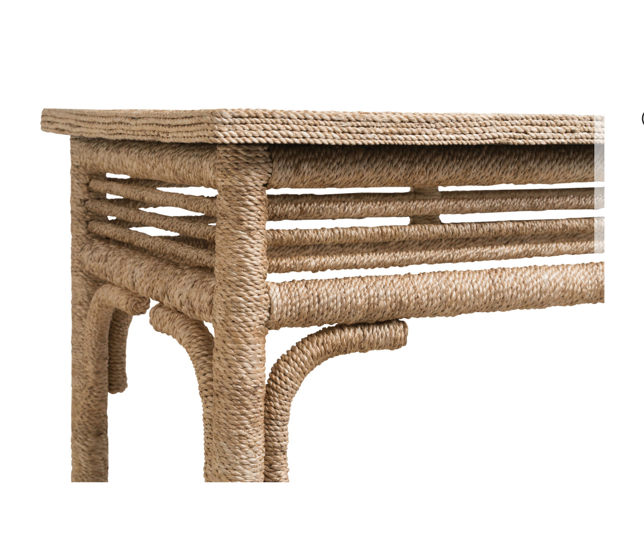 Currey and Company Olisa Rattan and Wicker Console Table