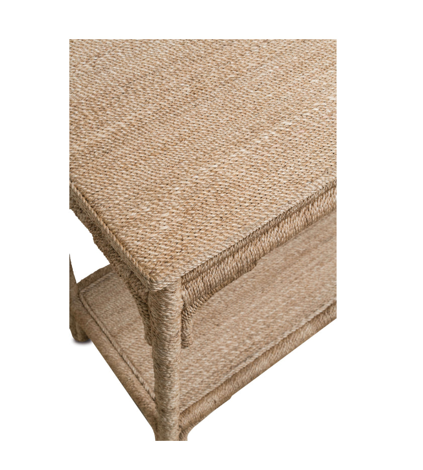 Currey and Company Olisa Rattan and Wicker Console Table