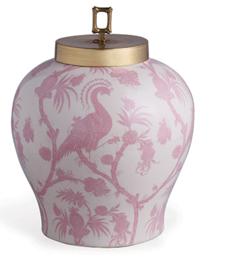 Scalamandre for Port 68 Balinese Peacock Jar in Turquoise