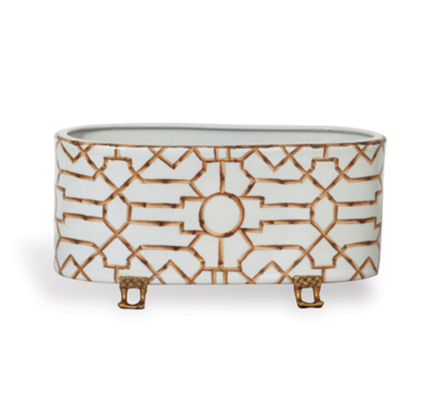 Scalamandre for Port 68 Baldwin Blue Planter