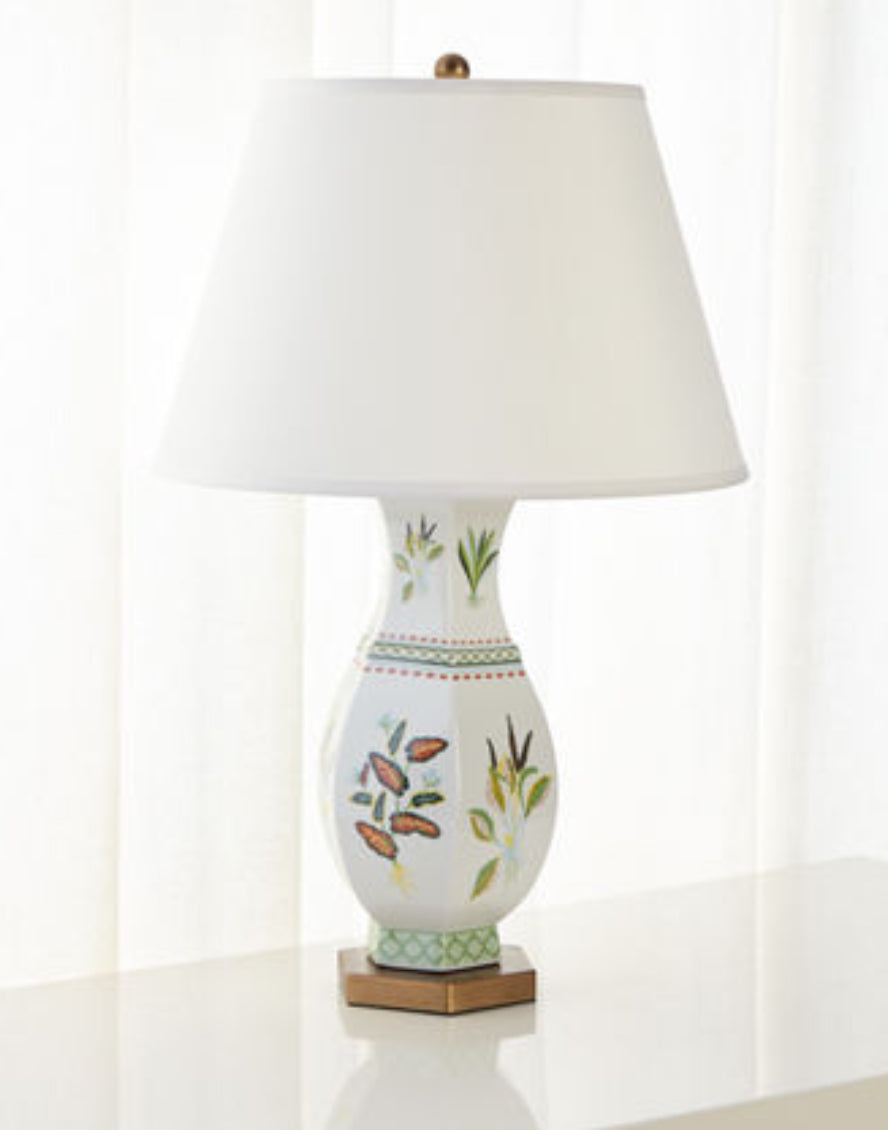 Port 68 Botanical Palm Lamp in Green