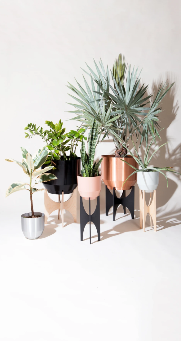 indoor copper plant pots Yield Design 8" Copper Spun Planter