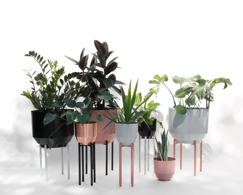 copper plant stand indoor Yield Design 8" Copper Spun Planter
