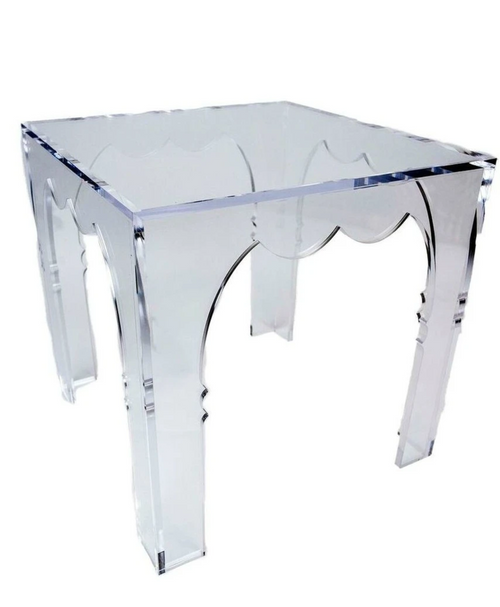 Jamie Dietrich Scalloped Acrylic End Table