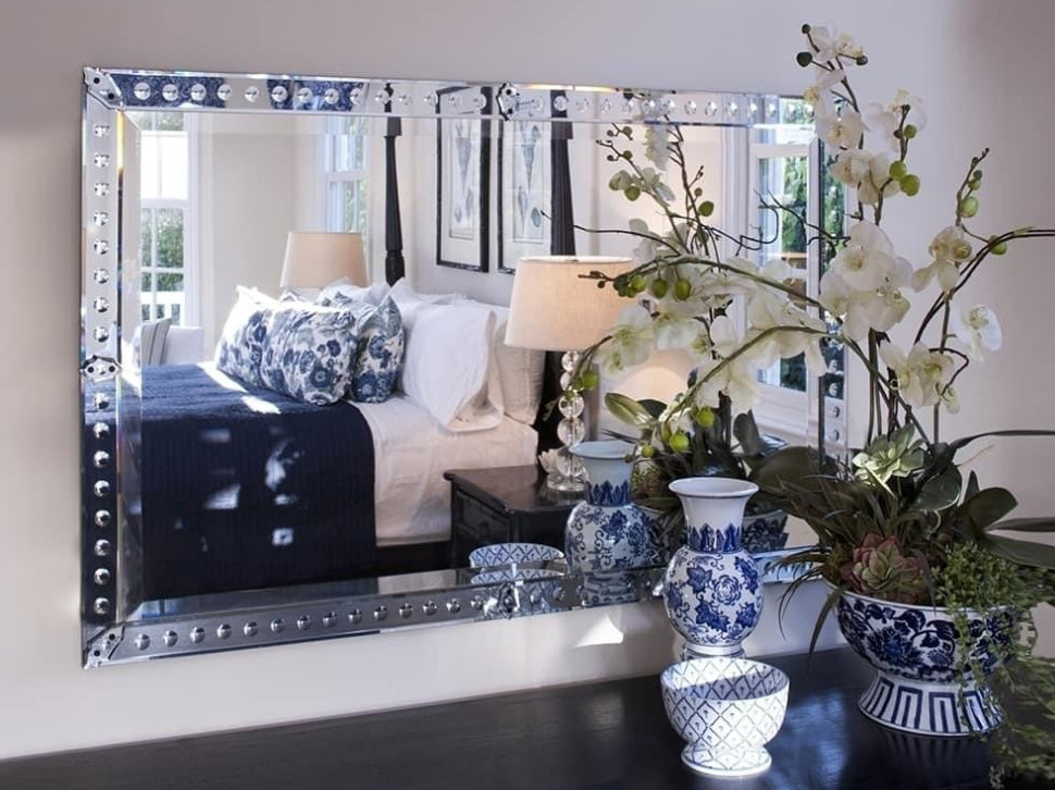 Mirror Home Mirror Framed with Convex Details