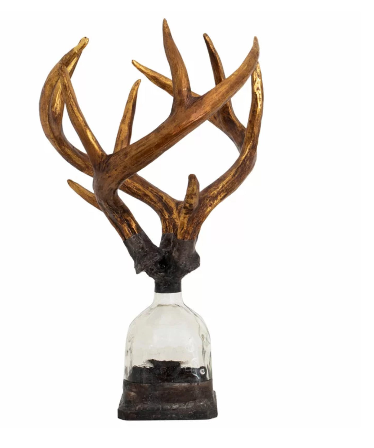 Triple Medium Antler Decorative Bottle by Jamie Dietrich Designs