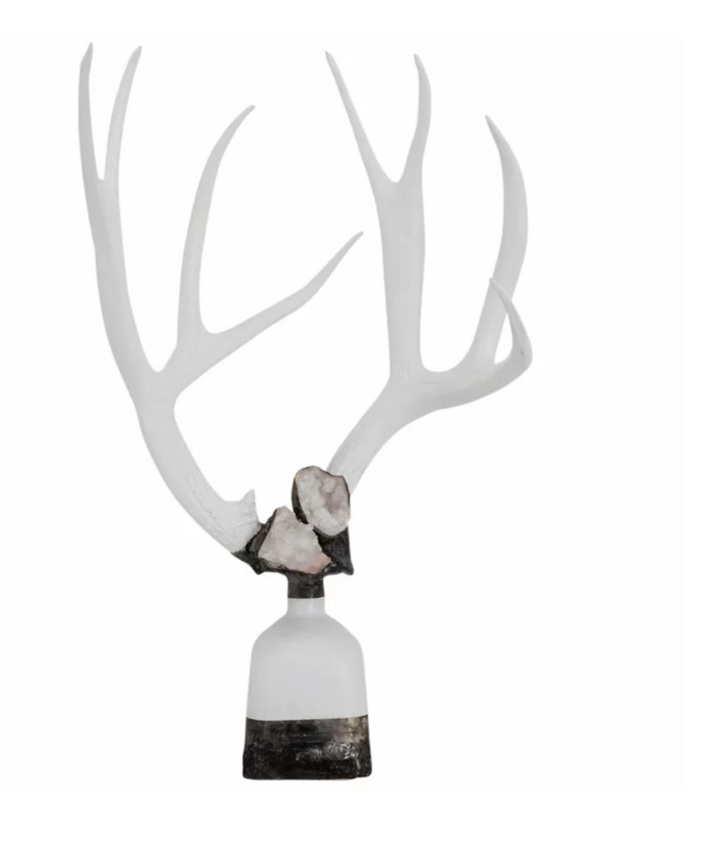 Double Large Geode Antler Decorative Bottle by Jamie Dietrich Designs