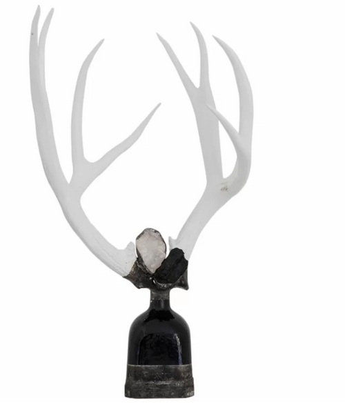 Double Large Tourmaline Antler Decorative Bottle  by Jamie Dietrich Designs