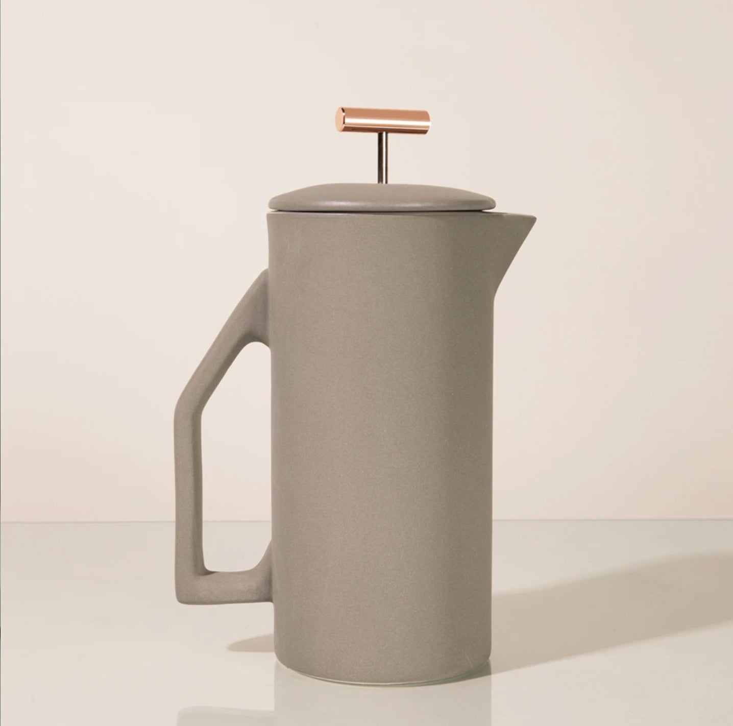 Yield Design Ceramic French Press, Gray 850 ML