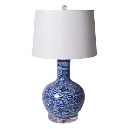 Blue and White  Blossom Lamp by Legend of Asia