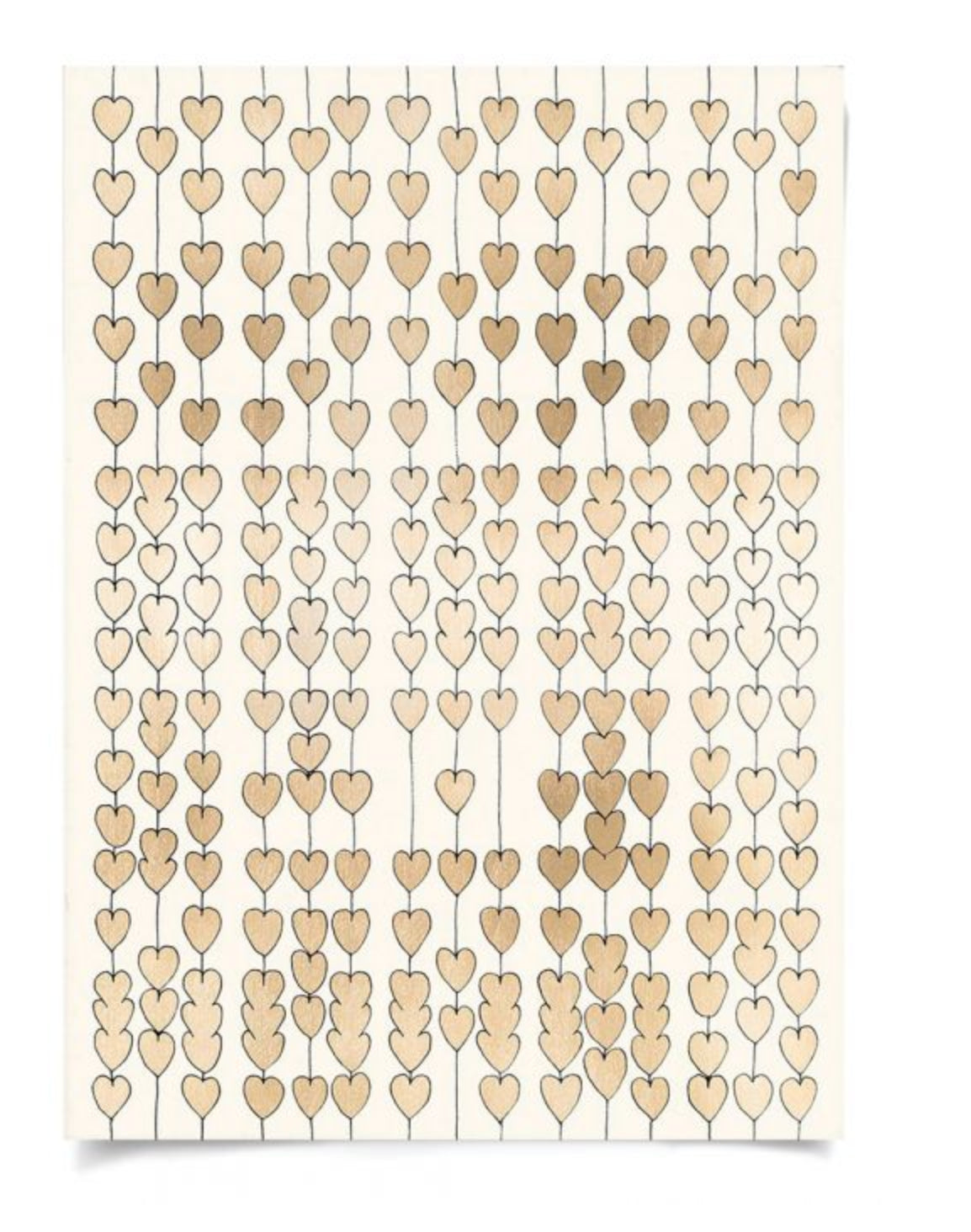 Cartier Heart Strings Gold Leaf Artwork by Natural Curiosities