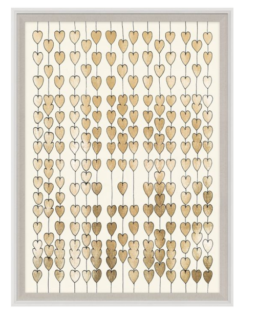Cartier Heart Strings Gold Leaf Artwork by Natural Curiosities
