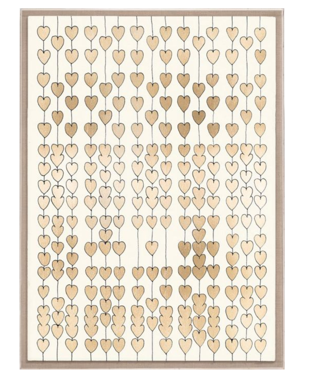 Cartier Heart Strings Gold Leaf Artwork by Natural Curiosities