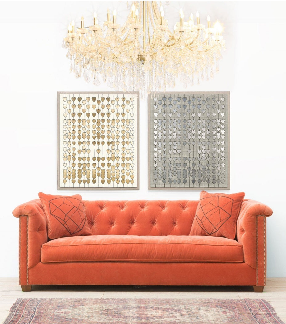 Natural Curiosities Cartier Heart Strings Gold Leaf Art