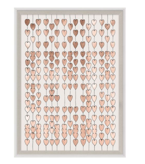 Cartier Heart Strings Rose Gold Leaf Artwork by Natural Curiosities