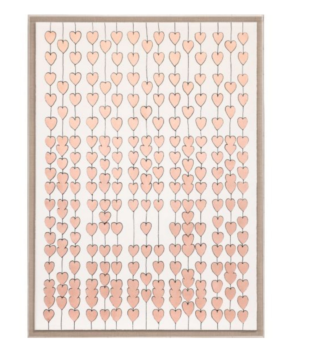 Cartier Heart Strings Rose Gold Leaf Artwork by Natural Curiosities