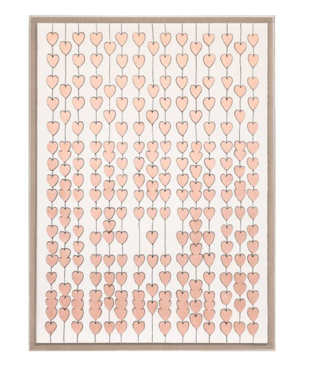 Cartier Heart Strings Rose Gold Leaf Artwork by Natural Curiosities