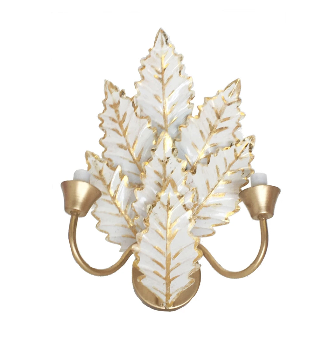 Dana Gibson Margot Wall Sconce in White