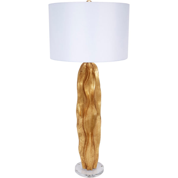 Gold leaf Stanton Wave Buffet Lamp by Old World Designs