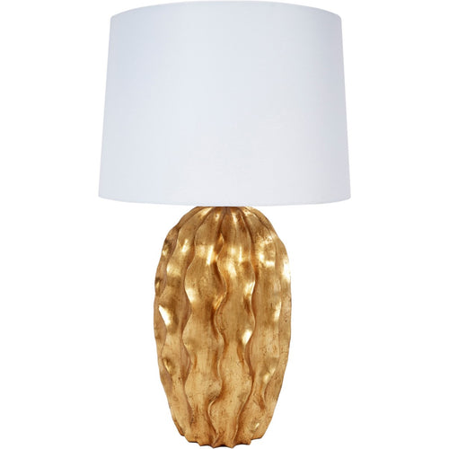 Stanton Gold Leaf Wave Table Lamp by Old World Designs