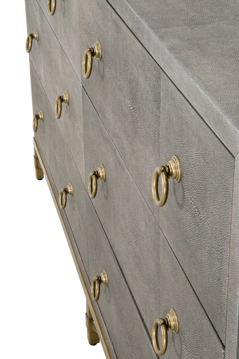 grey dresser brass hardware Modern Gray Dresser Chest of 6 Drawers Cabinet in GoldHomary