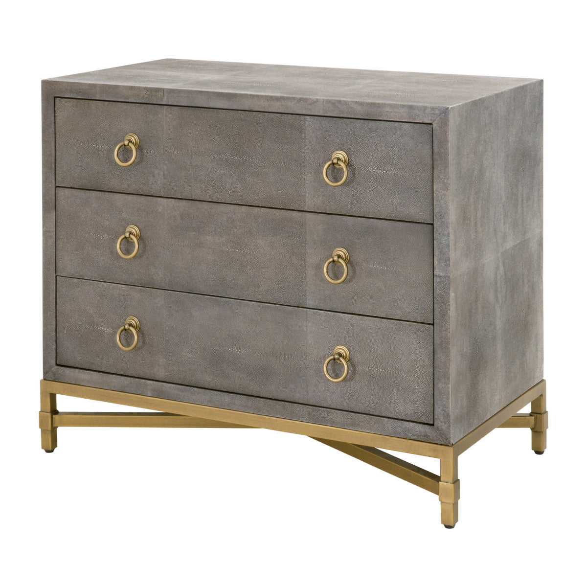 Essentials For Living Strand Shagreen 3 Drawer Nightstand