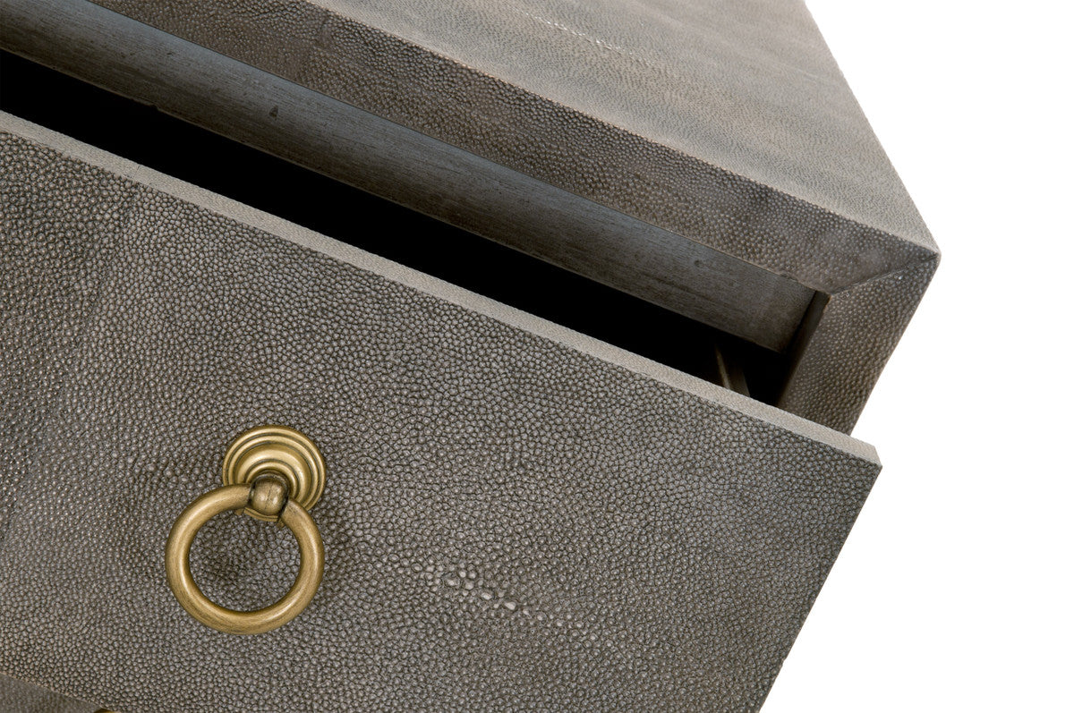 Essentials For Living Strand Shagreen 3 Drawer Nightstand - Ivy Home
