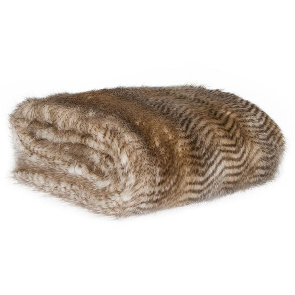 Striped Feline Fur Throw by Square Feather