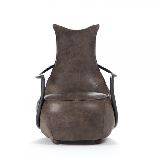 Zentique Zak Leisure Chair Top Grained Brown Leather