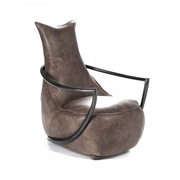 Zentique Zak Leisure Chair Top Grained Brown Leather