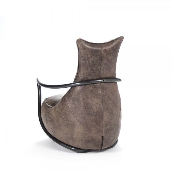 Zentique Zak Leisure Chair Top Grained Brown Leather