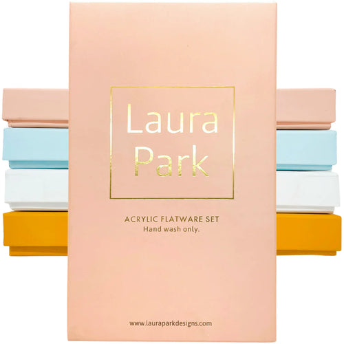 Laura Park Clear Acrylic Flatware Set