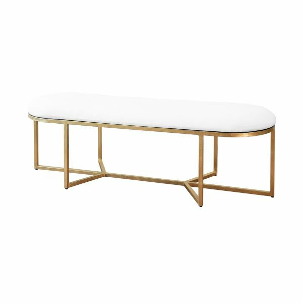 Worlds Away Tamia Oval Bench
