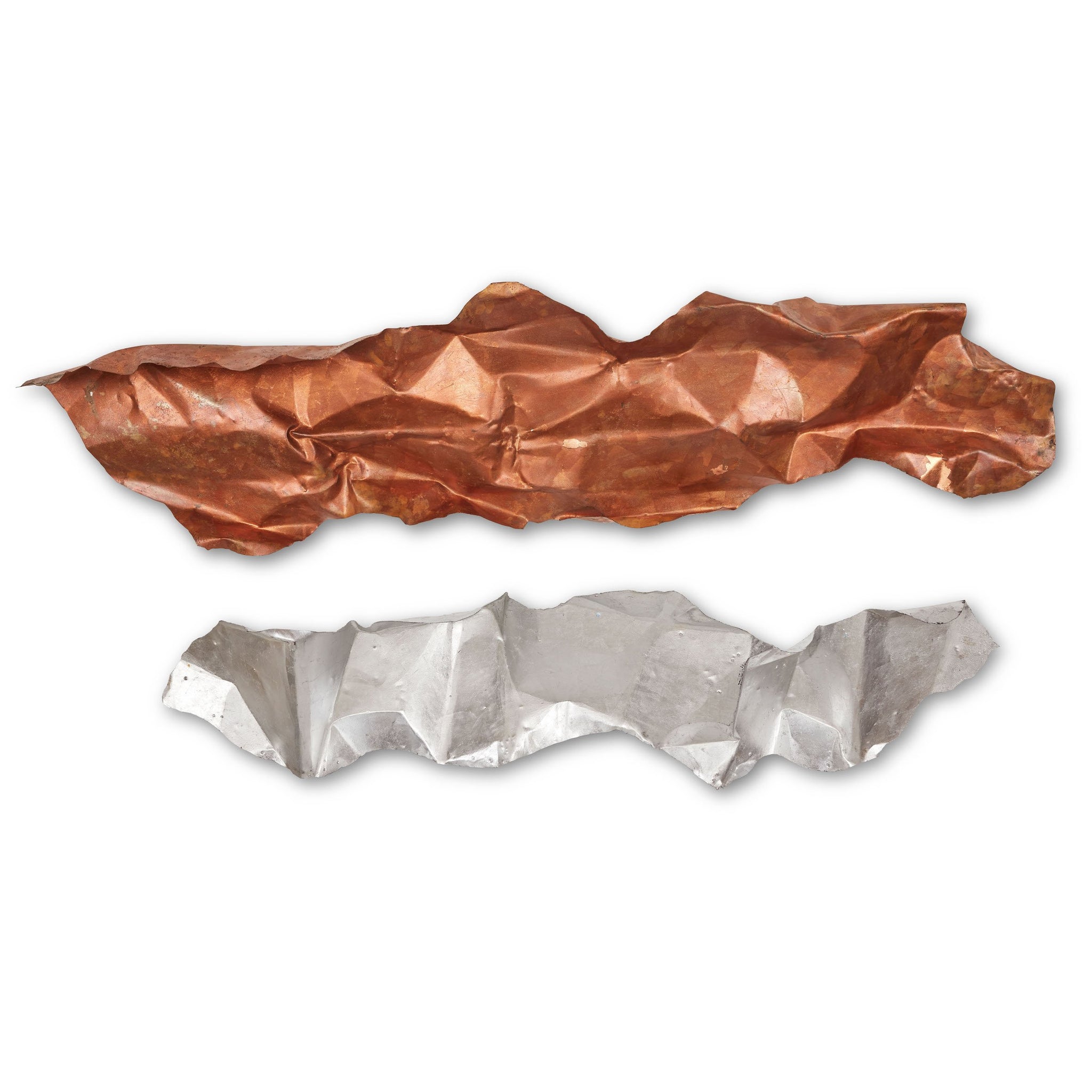 Urbia Crumpled Wall Art, Silver