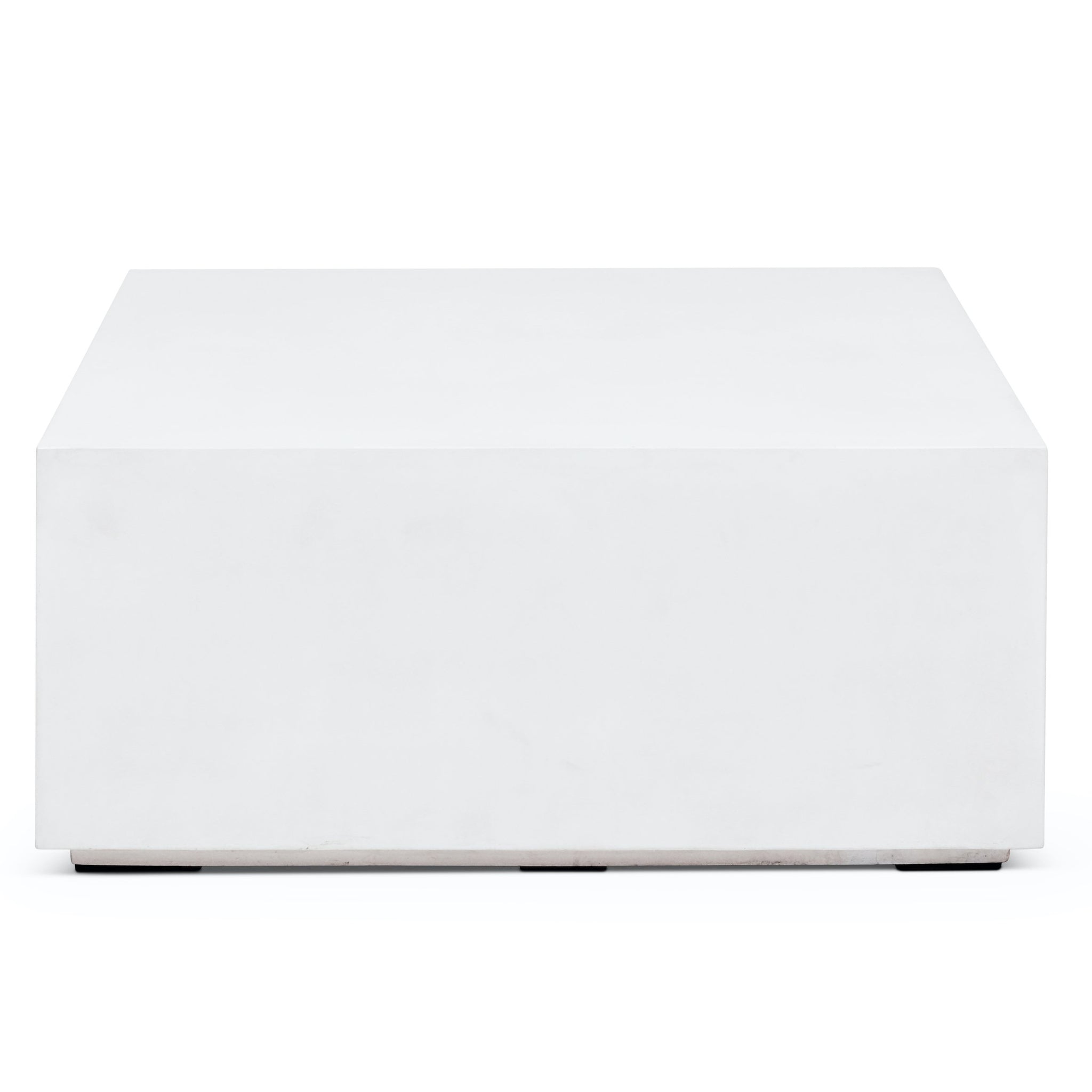 Bloc Square Coffee Table in Ivory White by Urbia