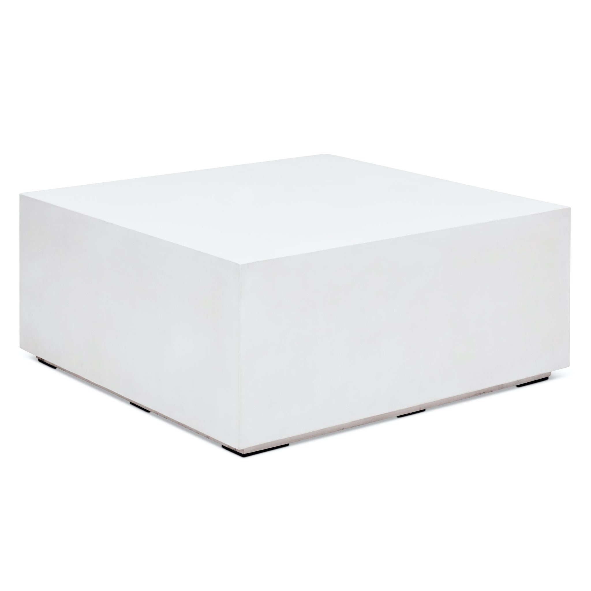 Bloc Square Coffee Table in Ivory White by Urbia