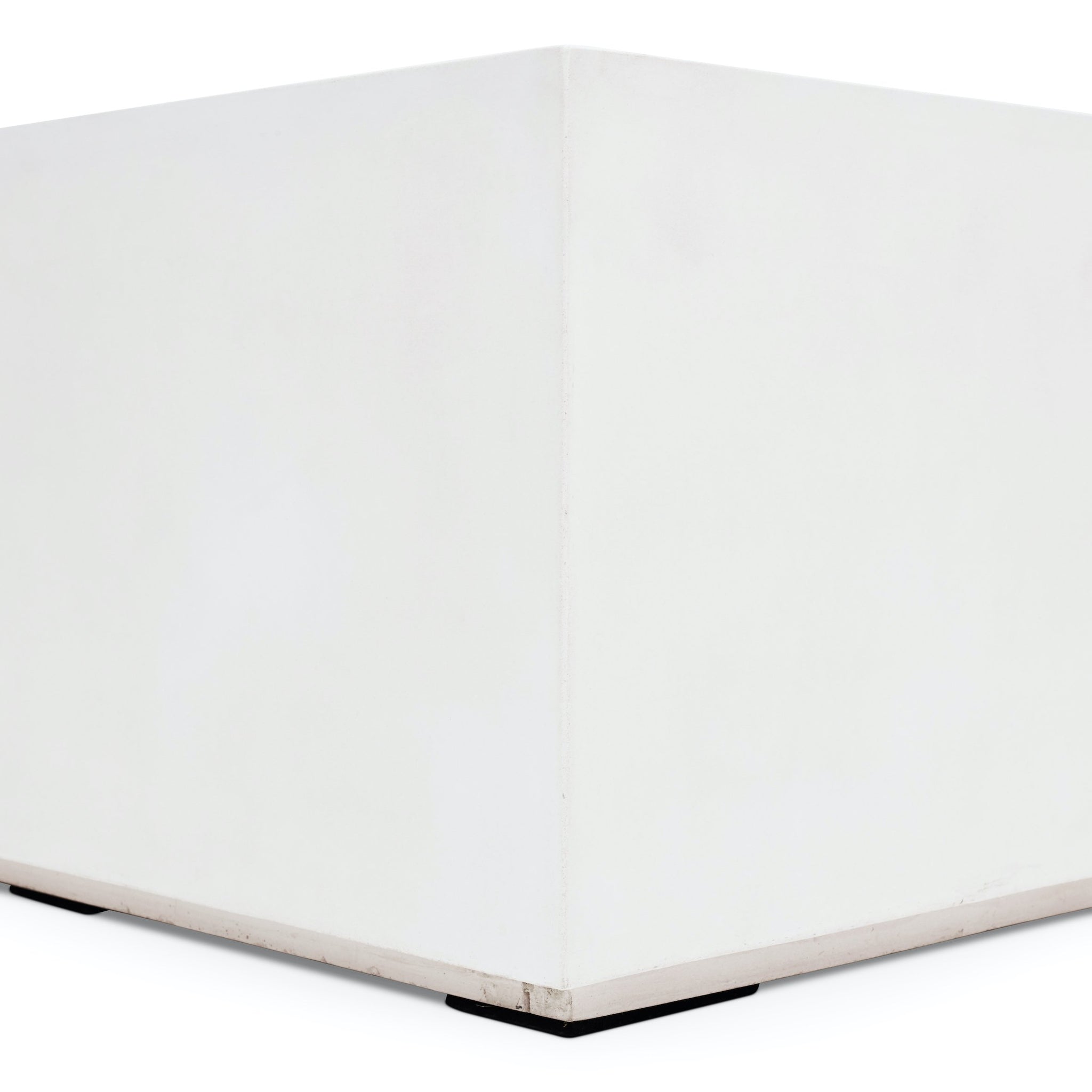 Bloc Square Coffee Table in Ivory White by Urbia