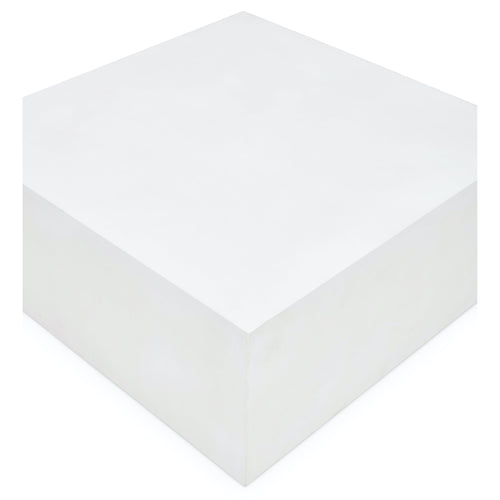Bloc Square Coffee Table in Ivory White by Urbia