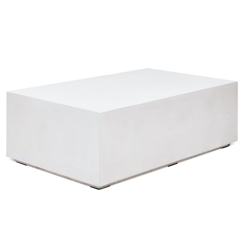 Bloc Rectangular Coffee Table in White by Urbia