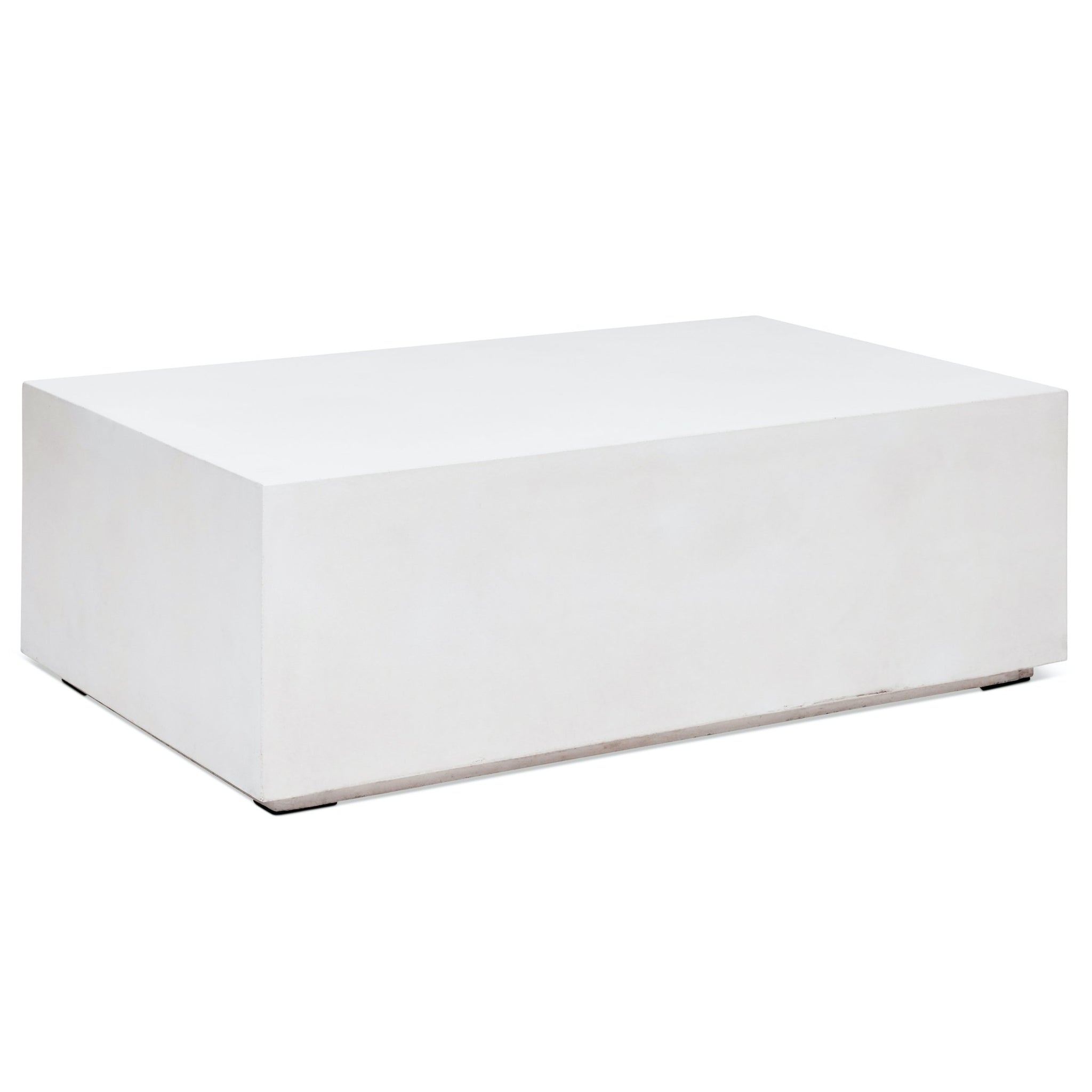 Bloc Rectangular Coffee Table in White by Urbia