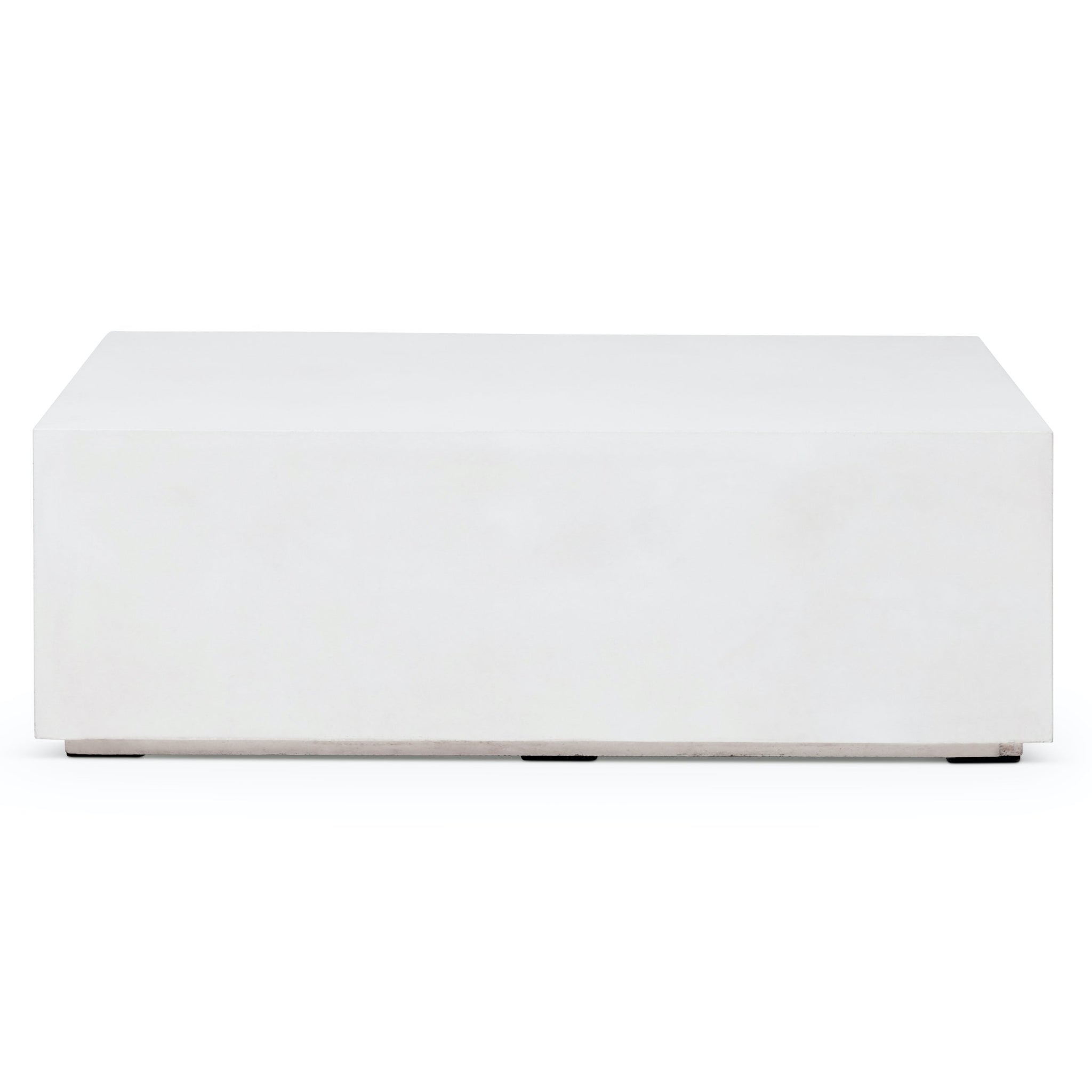 Bloc Rectangular Coffee Table in White by Urbia