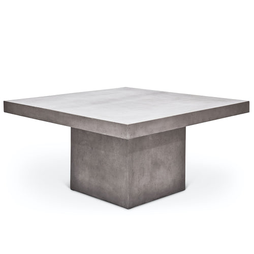 Urbia Una 59" Square Dining Table, Dark Grey