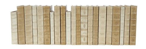 E Lawrence 21 Vol. Set of Decorative Books - Tonal Mix of Antique Leather