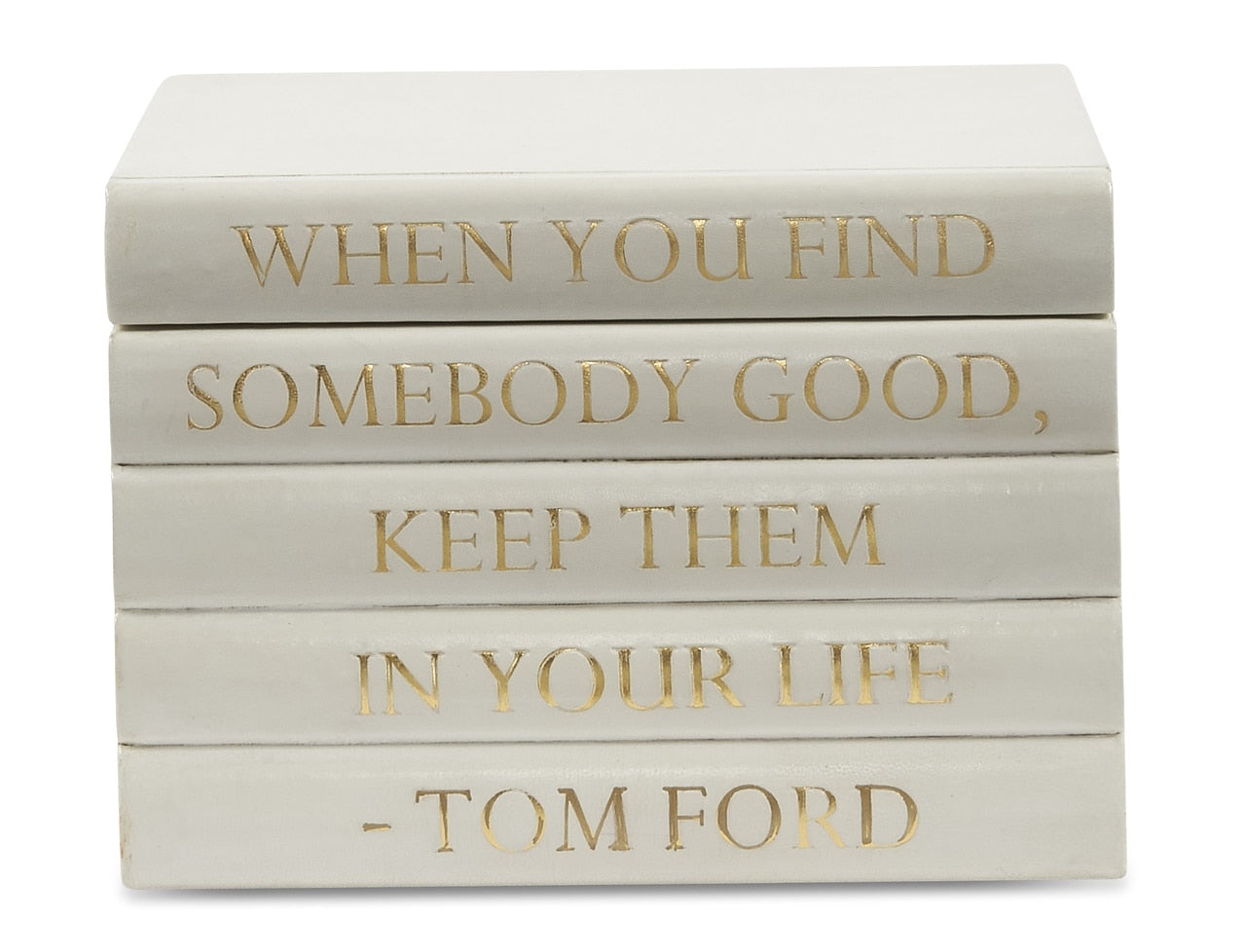 E Lawrenc Leather Bound Box with Tom Ford Quote