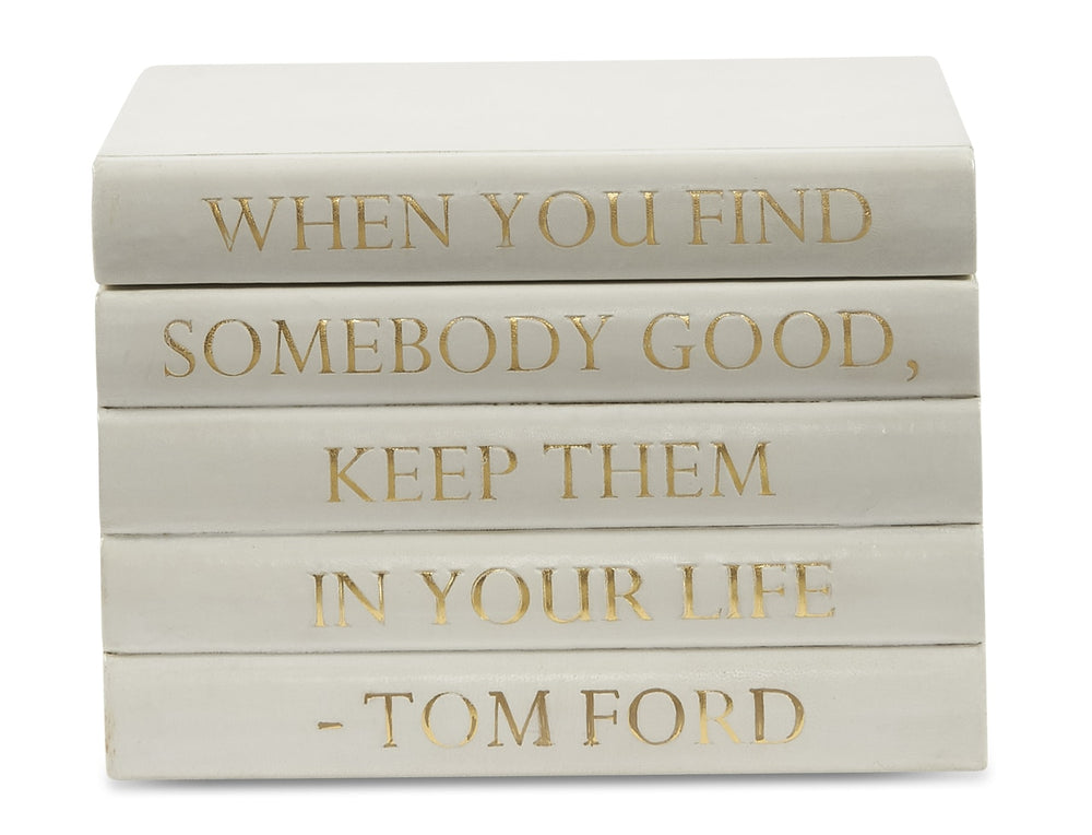 E Lawrence Leather Bound Box with Tom Ford Quote