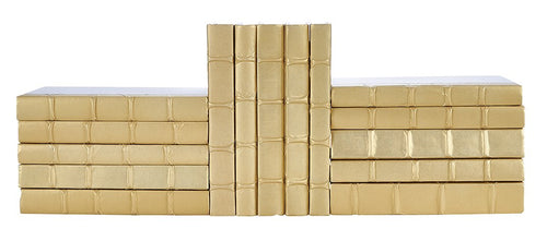 Decorative Books in Gold, Set of 15