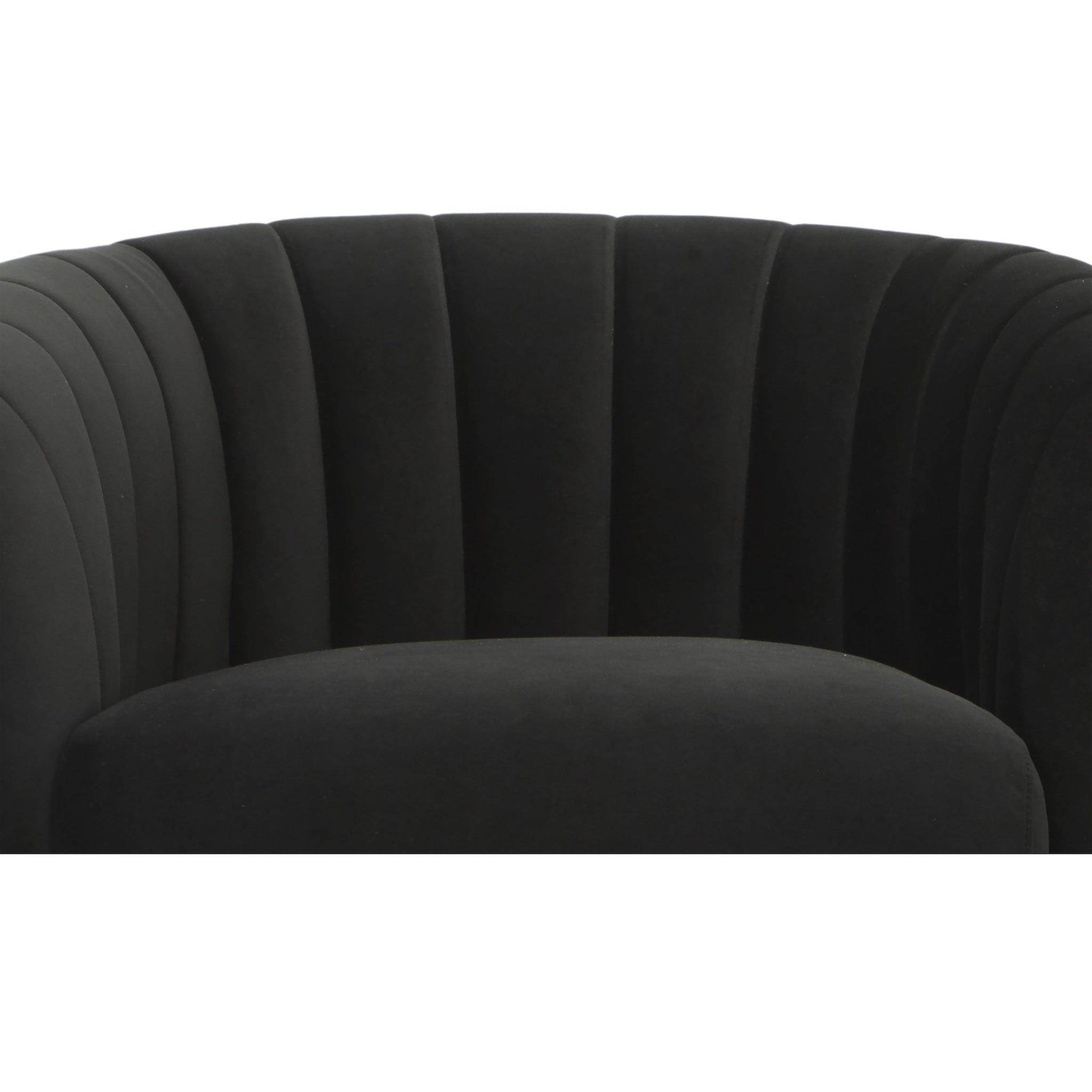 Black Velvet Accent Chair by Urbia