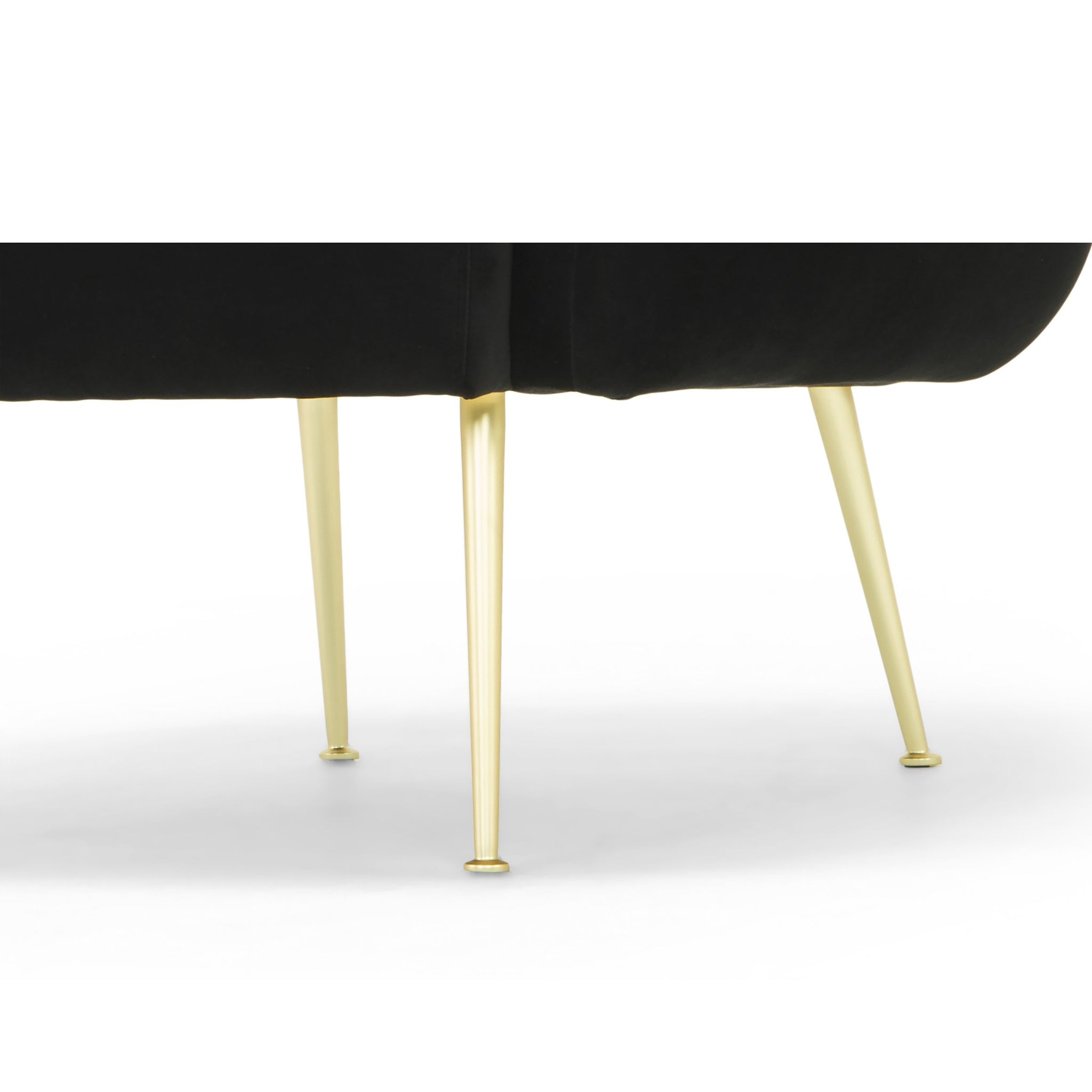 Black Velvet Accent Chair by Urbia